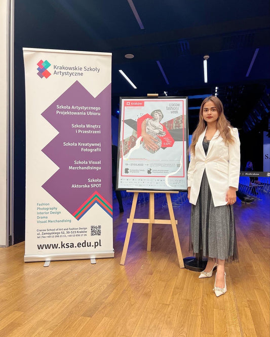 AOD graduate Natharlea Yahampath celebrates international debut at Cracow Fashion Week